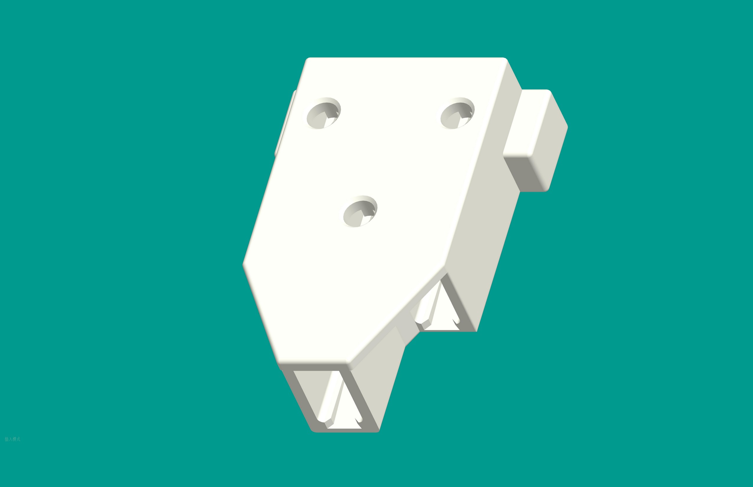 壓縮機塑件3孔(帶耳)-白色高灼熱絲+GF